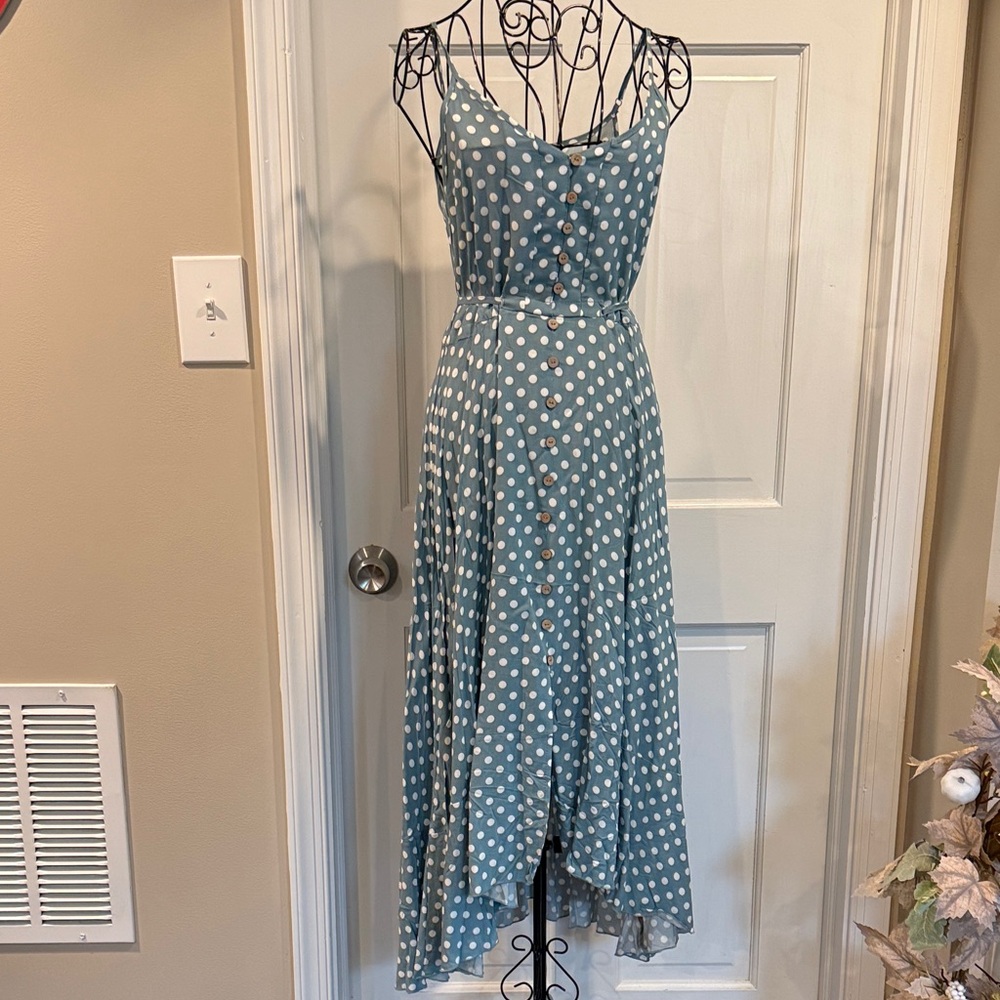 Polka Dot Blue Dress